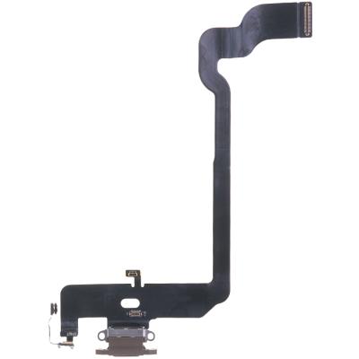 Шлейф коннектора зарядки для iPhone XS, с микрофоном, оригинал, с разборки (Gold)