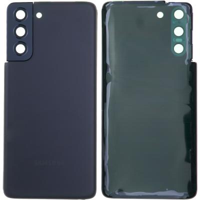 Задняя крышка для Samsung Galaxy S21 5G G991, с стеклом камеры, оригинал Китай (Black)