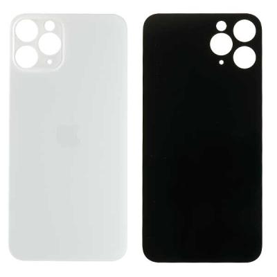 Задняя крышка для iPhone 11 Pro, большой вырез под камеру (без надписи, Silver)