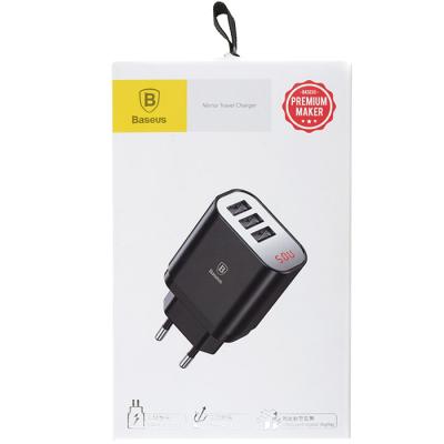 Сетевое зарядное устройство Baseus с дисплеем, NRT-DY035, USB 5V/ 1A, USB 5V/ 2.4A - интернет-магазин запасных частей для телефонов и электроники MaxService