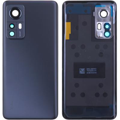 Задняя крышка для Xiaomi 12, с стеклом камеры, High Copy (Gray)
