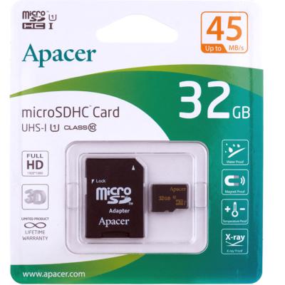 Картка пам'яті Apacer UHS-1, 64Gb, SD-Adapter, до 85 Мб/с - інтернет-магазин запасних частин для телефонів та електроніки MaxService