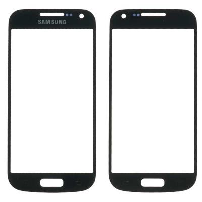 Стекло экрана под переклейку для Samsung Galaxy S4 mini, i9190, (4,3") (черное)