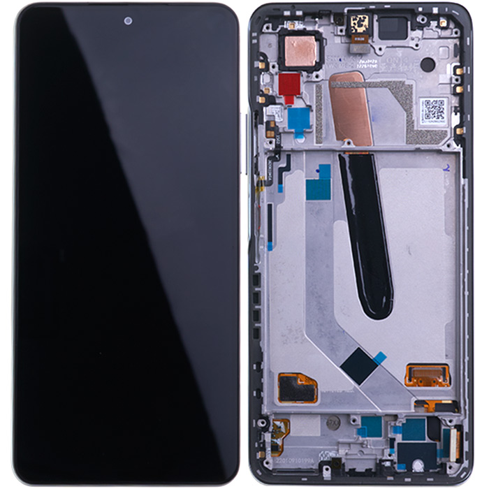 Дисплей для Xiaomi Mi 11i, Poco F3, с рамкой, оригинал (Service Pack), белый - интернет-магазин запасных частей для телефонов и электроники MaxService