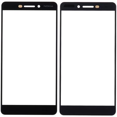 Стекло экрана под переклейку для Nokia 6.1, TA-1043, (5,5") (черное)