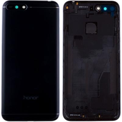 Задняя крышка для Honor 7A Pro AUM-L29, с боковыми кнопками и стеклом камеры (Black)