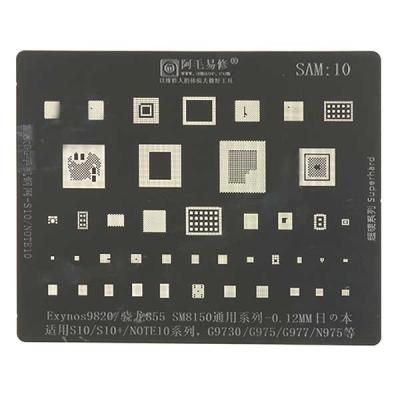 BGA трафарет Amaoe для Samsung S10, S10 Plus, Note 10, G9730, G975, G977, N975 BGA трафарет  - интернет-магазин запасных частей для телефонов и электроники MaxService