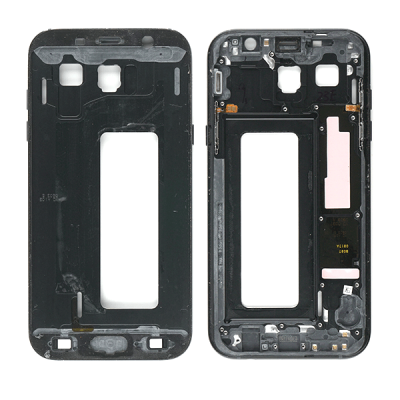 Рамка крепления дисплея для Samsung Galaxy A7 2017 A720F (оригинал Б/У, черный)