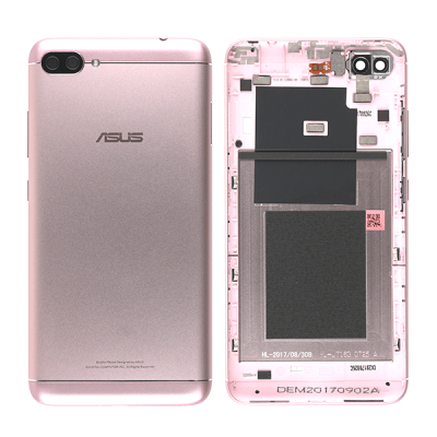 Задняя крышка Asus Zenfone 4 Max, ZC554KL, с боковыми кнопками, стеклом камеры (Pink)