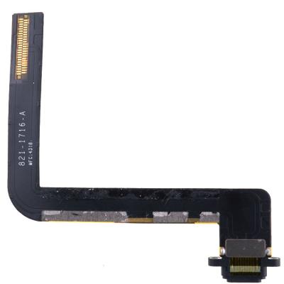 Шлейф для Apple iPad 9.7" 6-го поколения 2018, A1893, A1954 коннектора зарядки, с компонентами (оригинал Б/У, черный)