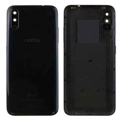 Задняя крышка для TP-Link Neffos C9 Max TP7062A, с боковыми кнопками и стеклом камеры (оригинал (с разборки), Dark Blue)