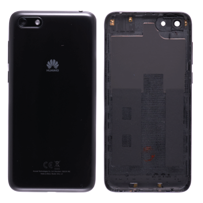 Задняя крышка для Huawei Y5 (2018), DRA-L21, DRA-L22, DRA-L02, с боковыми кнопками и стеклом камеры (черная)