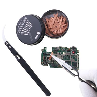 2 керамических пинцета и куски оплетки 100шт. - интернет-магазин запасных частей для телефонов и электроники MaxService