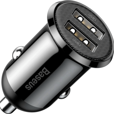 Автомобільний зарядний пристрій Baseus Grain Pro Car Charger, 2USB, 4.8 А, CCALL-ML01 - інтернет-магазин запасних частин для телефонів та електроніки MaxService