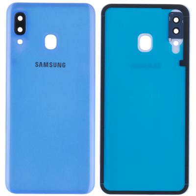 Задняя крышка для Samsung Galaxy A30 2019, A305, A305F, с стеклом камеры (копия, Blue)