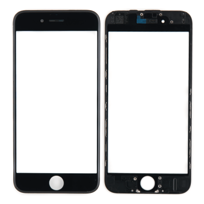 Стекло дисплея для Apple iPhone 6, с рамкой (черное) Стекло дисплея для Apple iPhone 6, с рамкой (черное)