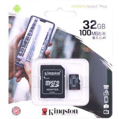 Карта пам'яті Kingston Canvas Select Plus UHS-1, 32Gb, SD-Adapter до 100 Мб/с - інтернет-магазин запасних частин для телефонів та електроніки MaxService