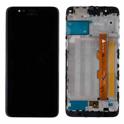 Дисплей для TP-Link Neffos N1 TP908A, с сенсорным экраном, с рамкой, оригинал (черный)