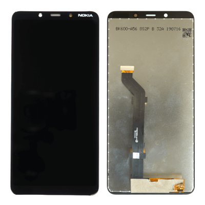 Дисплей для Nokia 3.1 Plus Dual Sim, TA-1104, с сенсорным экраном (OEM, черный)