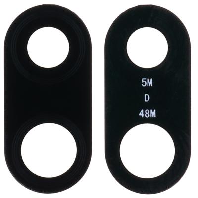 Стекло камеры для Xiaomi Redmi Note 7, 7 Pro (без ободка, черное)