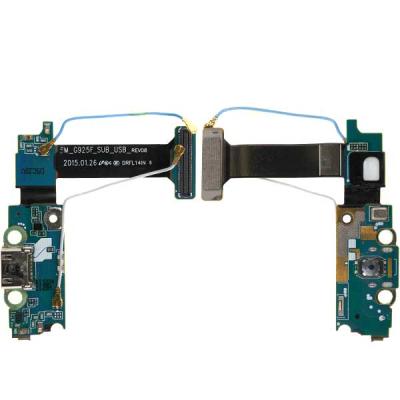Шлейф коннектора зарядки для Samsung Galaxy S6 Edge G925F, с микрофоном (оригинал (с разборки))