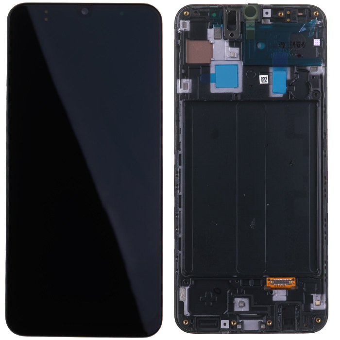 Дисплей для Samsung Galaxy A30 A305, с рамкой, оригинал (Service Pack) - интернет-магазин запасных частей для телефонов и электроники MaxService