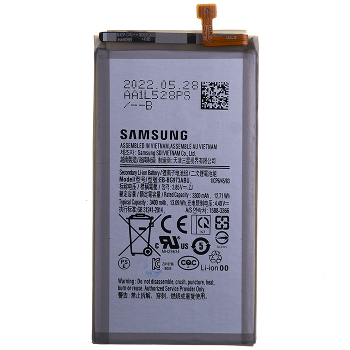 Аккумулятор EB-BG973ABU Samsung Galaxy S10 G973 (Li-ion, 3400mAh, 3.85В), оригинал PRC - интернет-магазин запасных частей для телефонов и электроники MaxService