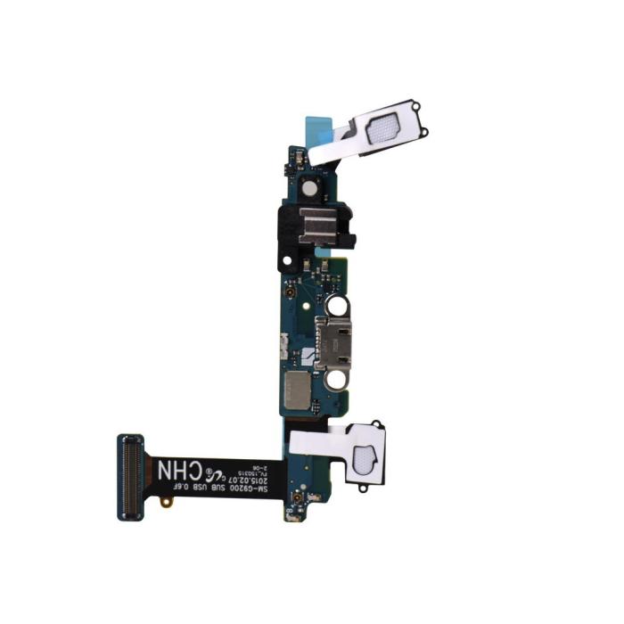 Шлейф коннектора зарядки для Samsung Galaxy S6, G920, G920F, с коннекторм наушников - интернет-магазин запасных частей для телефонов и электроники MaxService