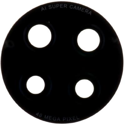 Стекло камеры для Xiaomi Redmi Note 9 Pro 5G (без ободка, черное)