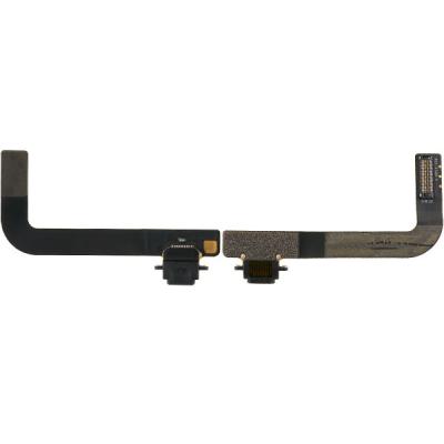 Шлейф для Apple iPad 4, iPad 3, A1458, A1459, A1460, iPad 4, A1416, A1430 коннектора зарядки, с комп (оригинал (с разборки), черный)