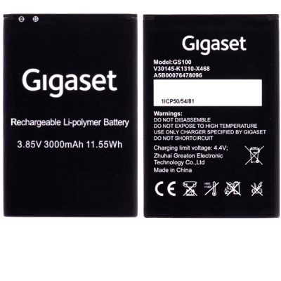 Аккумулятор Gigaset GS100, V30145-K1310-X468, оригинал - интернет-магазин запасных частей для телефонов и электроники MaxService