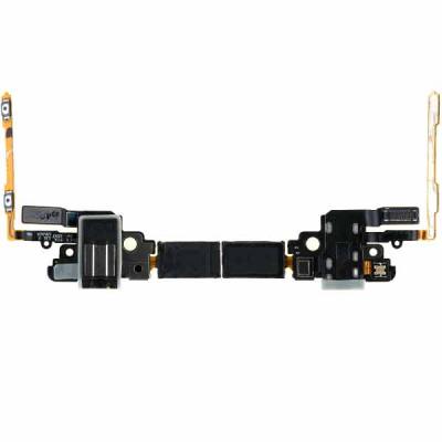 Шлейф для Samsung Galaxy Alpha G850F, конектор навушників, кнопок гучності, з динаміком, оригінал - інтернет-магазин запасних частин для телефонів та електроніки MaxService