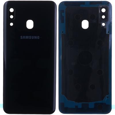Задняя крышка для Samsung Galaxy A30 A305, с стеклом камеры, оригинал Китай (черная)