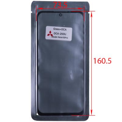 Стекло дисплея для Xiaomi Redmi Note 10 Pro M2101K6G/M2101K6R (с OCA пленкой, (Global Version) 160.5x73.5mm)