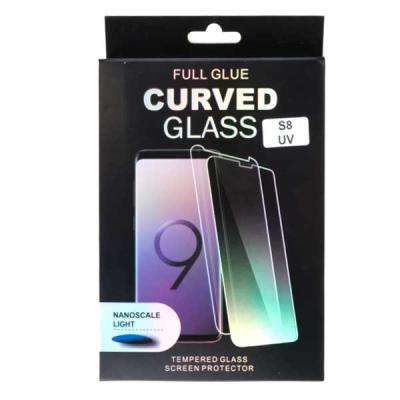 Захисне скло Curved Glass для телефону Samsung Galaxy S8 G950, 3D, клей із УФ лампою - інтернет-магазин запасних частин для телефонів та електроніки MaxService