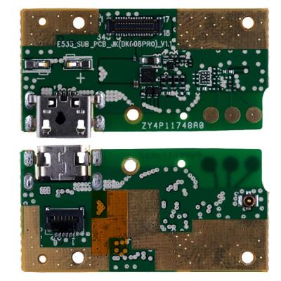 Нижняя плата для Blackview BV5500 Pro, с коннектором зарядки и микрофоном, оригинал (оригинал (снята с нового устройства))