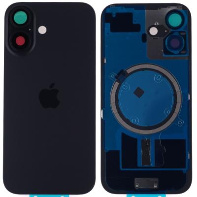 Задняя крышка для iPhone 16, с стеклом камеры (Black)