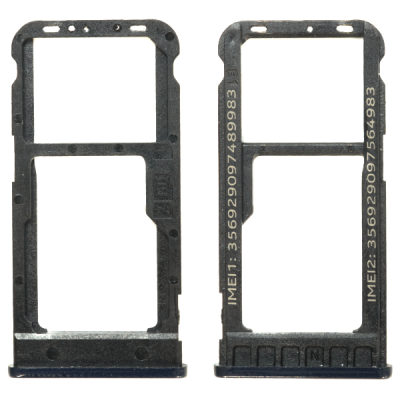 Лоток | Держатель SIM карты для Nokia 5.1 Plus, TA-1105, оригинал (синий)