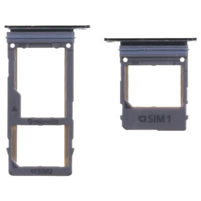 Держатель SIM карты для Samsung Galaxy A8+/Galaxy A8 Plus A730/A730F, SD-карты, оригинал (черный)