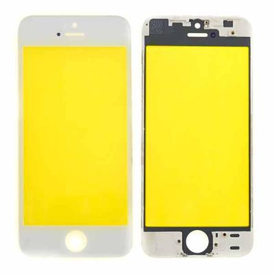 Стекло экрана под переклейку для iPhone 5s/SE, с рамкой и сеткой динамика (белый) Стекло экрана под переклейку для iPhone 5s/SE, с рамкой и сеткой динамика (белый)