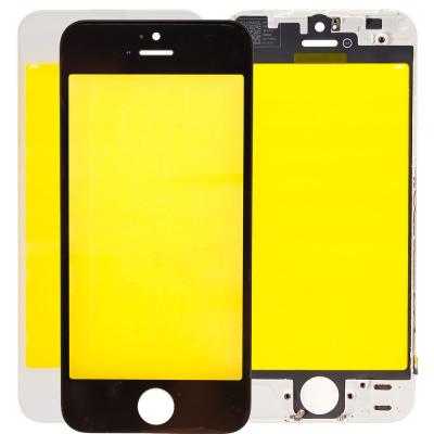 Стекло экрана под переклейку для Apple iPhone 5, с рамкой, (4") - интернет-магазин запасных частей для телефонов и электроники MaxService