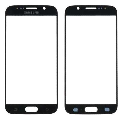 Стекло экрана под переклейку для Samsung Galaxy S6 G920 (черное)