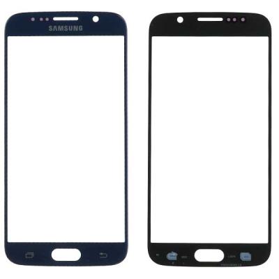 Стекло экрана под переклейку для Samsung Galaxy S6 G920F, (5,1") (синее)