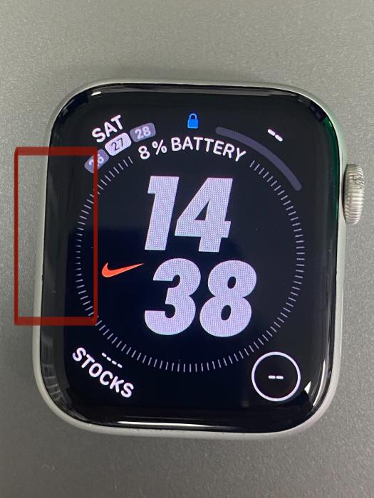 Дисплей для Apple Watch Series 5 44mm/SE 44mm, оригинал (переклеено стекло) с дефектом (вариант 1)