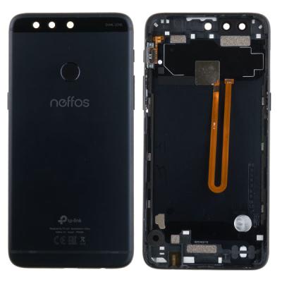 Задняя крышка для TP-Link Neffos N1 TP908A, с стеклом камеры (оригинал Б/У, черная)