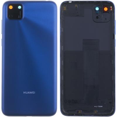Задняя крышка для Huawei Y5p DRA-LX9, с боковыми кнопками, стеклом камеры (Blue)