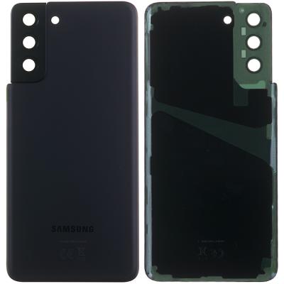 Задняя крышка для Samsung Galaxy S21+ 5G G996, с стеклом камеры, оригинал (Black)