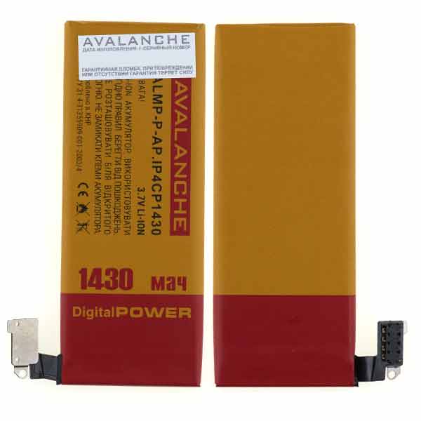 Аккумулятор Avalanche для Apple iPhone 4 (Li-ion, 1430mAh) - интернет-магазин запасных частей для телефонов и электроники MaxService