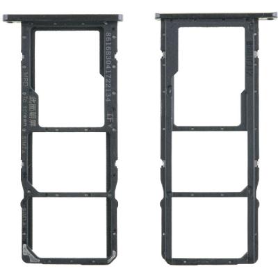 Держатель SIM карты для Huawei Y6 2019, MRD-LX1 (оригинал Б/У, черный)