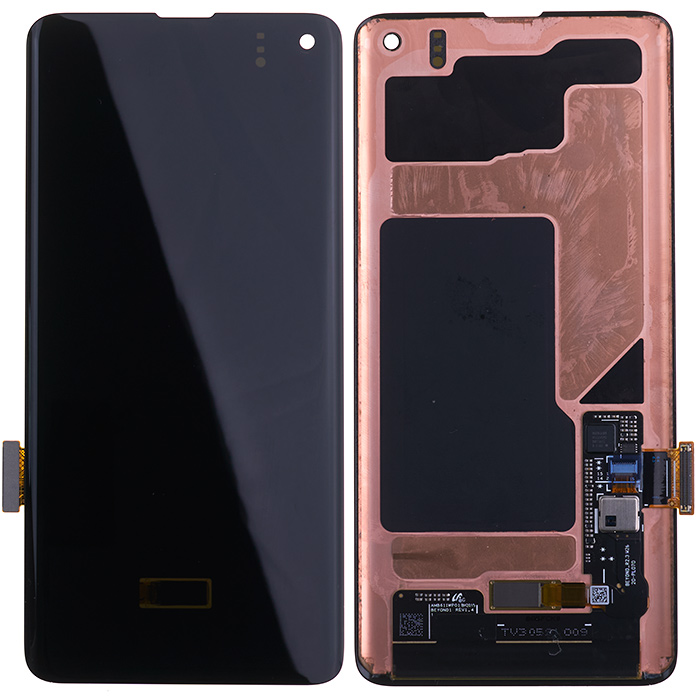 Дисплей для Samsung Galaxy S10 G973, без рамки, оригинал (переклеено стекло) с дефектом (вариант 1 (пыль под стеклом))